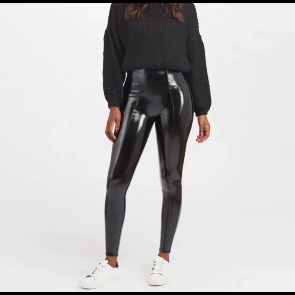 Spanx Petite Patent leggings. Brand new with Tags